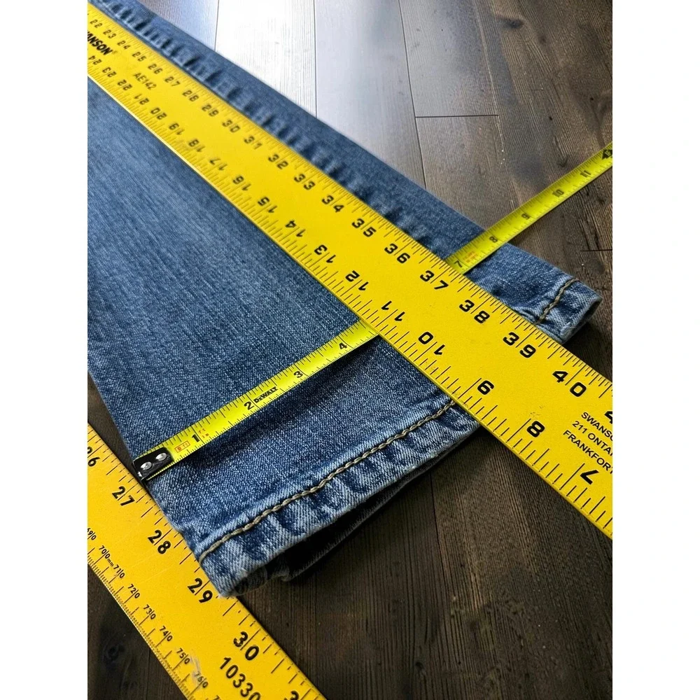 Wrangler Jeans Mens 32x32 Blue Retro Slim Bootcut Denim Western Casual Cowboy
